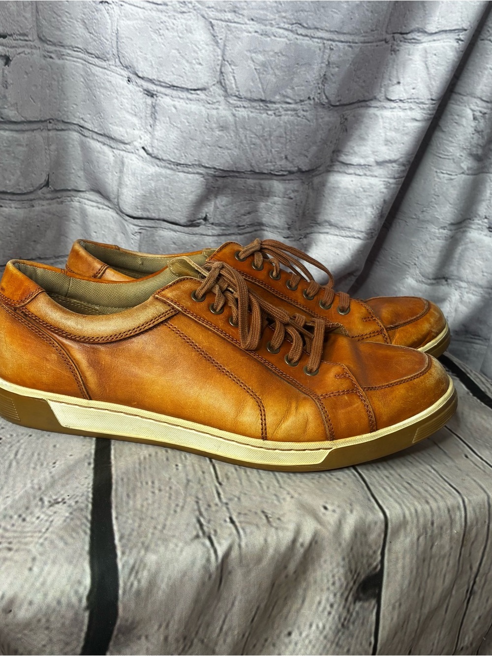 Cole Haan Vartan Sport Oxford Cognac Leather Casual Lace Up Hipster Sneaker 11.5